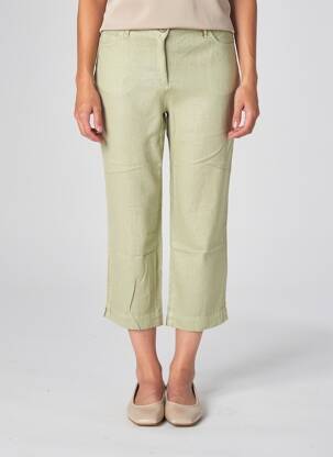 Pantalon trei sferturi croială dreaptă mărime normală verde COUTURIST femeie