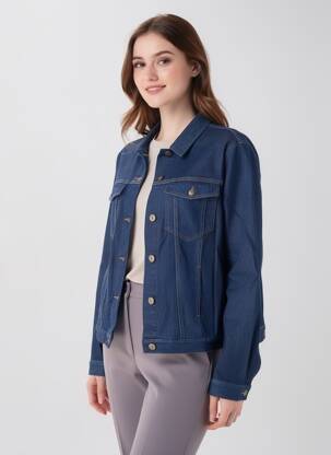 Jachete casual croială dreaptă albastru COUTURIST femeie