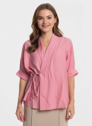 Top mâneci lungi mâneci lungi roz COMPAÑIA FANTASTICA femeie
