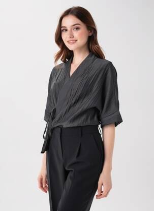 Top mâneci lungi mâneci lungi negru COMPAÑIA FANTASTICA femeie