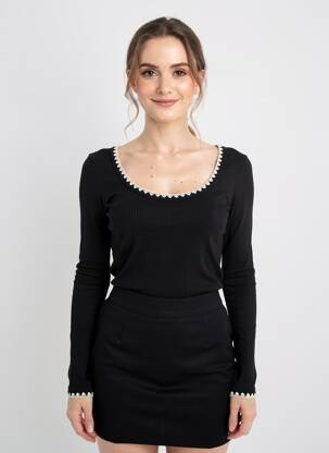 Tricou mâneci lungi mâneci lungi negru CREAM femeie