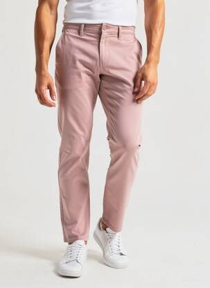 Pantalon chino buzunare roz TIFFOSI bărbat