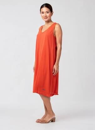 Rochie midi fără mâneci fără mâneci portocalie AGATHE & LOUISE femeie