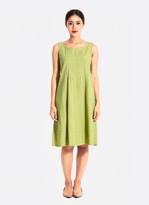 Rochie scurtă fără mâneci fără mâneci verde AGATHE & LOUISE femeie