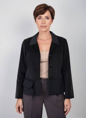 Jachete casual buzunare negru ROSA ROSAM femeie