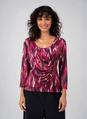 Tricou mâneci 3/4 mâneci 3/4 roșu HONEY MOON femeie