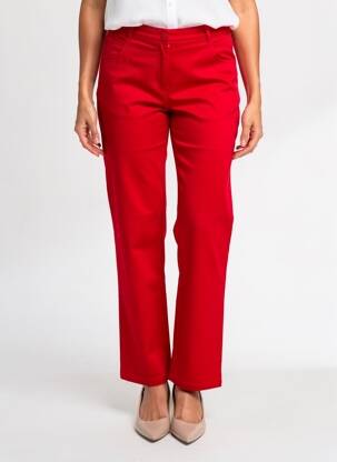 Pantalon drept elasticitate mărime normală roșu FREDA femeie