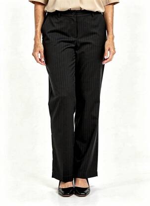 Pantalon drept elasticitate negru FREDA femeie