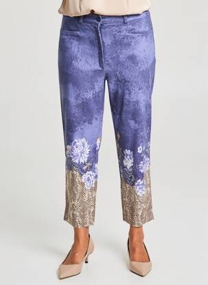Pantalon trei sferturi croială dreaptă mărime normală albastru ROSA ROSAM femeie