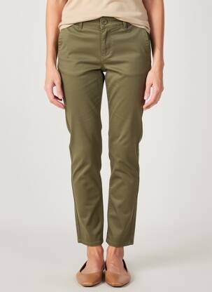 Pantalon chino elasticitate mărime normală verde KANOPE femeie
