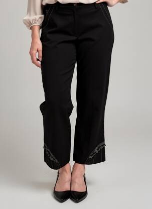 Pantalon trei sferturi elasticitate mărime normală negru JAC JAC femeie