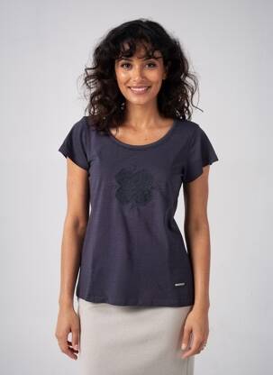 Tricou elasticitate mâneci scurte albastru AGATHE & LOUISE femeie