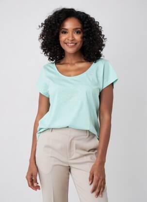 Tricou elasticitate mâneci scurte albastru AGATHE & LOUISE femeie