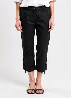 Pantalon trei sferturi elasticitate mărime normală negru AGATHE & LOUISE femeie