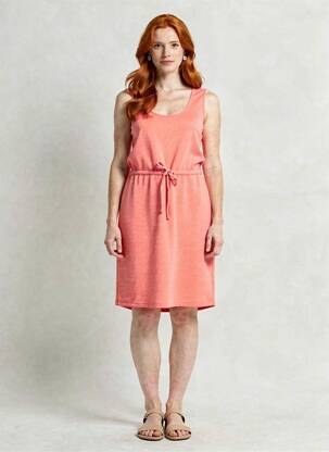 Rochie midi fără mâneci fără mâneci roz ICHI femeie