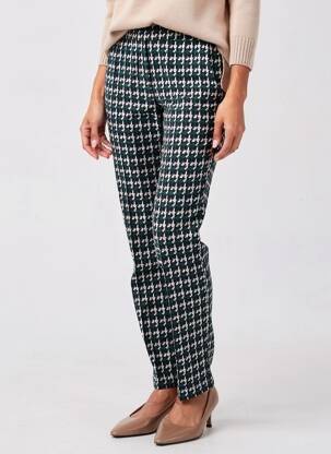 Pantalon slim talie elastică verde LCDN femeie