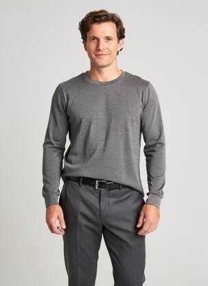 Tricou croială cambrată mâneci lungi gri UNIQLO bărbat