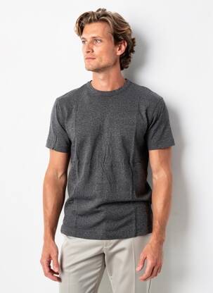 Tricou croială dreaptă mâneci scurte gri AMERICAN VINTAGE bărbat