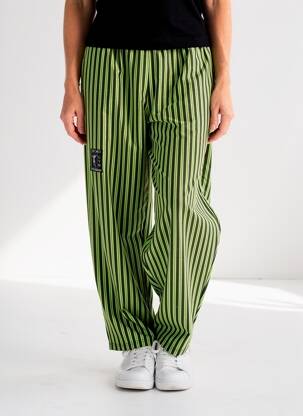 Pantalon larg buzunare mărime normală verde BODYBULDING femeie
