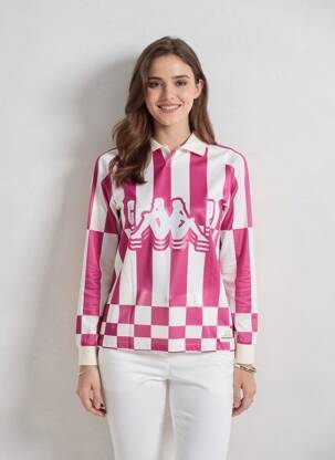 Polo mâneci lungi mâneci lungi roz KAPPA femeie