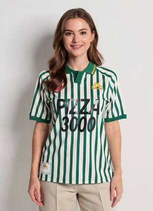 Polo imprimeu dungi mâneci scurte verde KAPPA femeie
