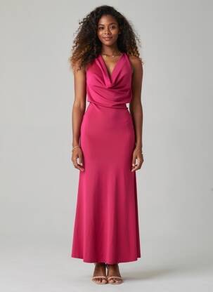 Rochie lungă fără mâneci fără mâneci roșu ZARA femeie