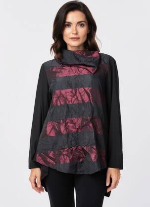 Tunică mâneci lungi mâneci lungi negru KOZAN femeie