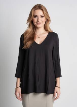 Tricou mâneci lungi mâneci lungi negru KOZAN femeie