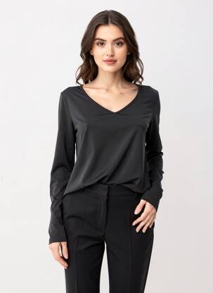 Tricou mâneci lungi mâneci lungi negru KOZAN femeie