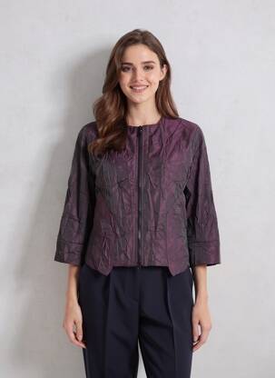 Jachete casual guler rotund violet KOZAN femeie