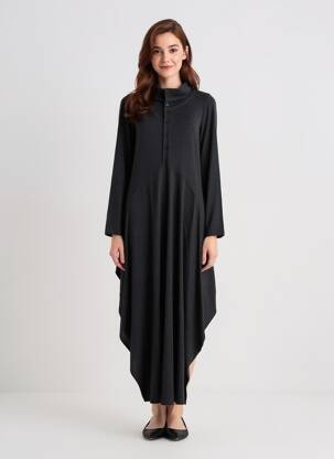 Rochie lungă mâneci lungi mâneci lungi gri URBAN BY ALEMBIKA femeie
