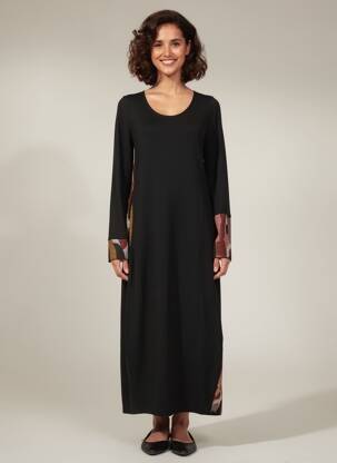 Rochie lungă mâneci lungi mâneci lungi negru ALEMBIKA femeie