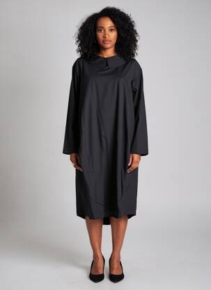 Rochie midi mâneci lungi mâneci lungi negru GERSHON BRAM femeie
