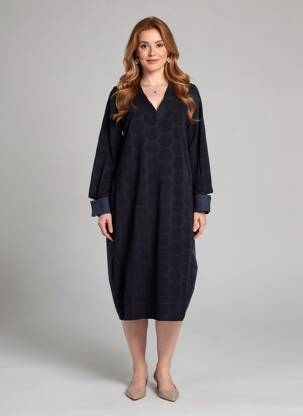 Rochie midi mâneci lungi mâneci lungi albastru GERSHON BRAM femeie