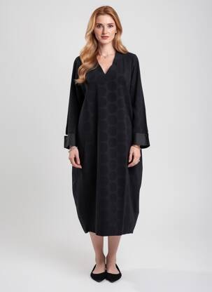 Rochie midi mâneci lungi mâneci lungi negru GERSHON BRAM femeie