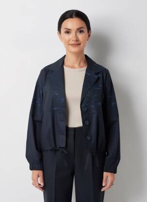 Jachete casual guler tip costum albastru GERSHON BRAM femeie