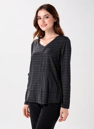 Tricou mâneci lungi mâneci lungi gri KOZAN femeie