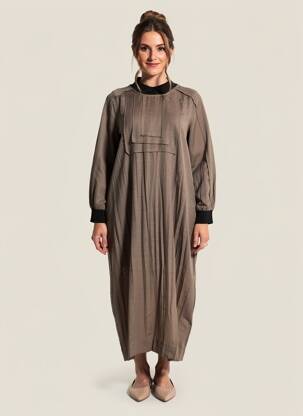 Rochie lungă mâneci lungi mâneci lungi verde GERSHON BRAM femeie