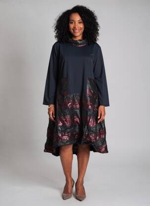 Rochie midi mâneci lungi mâneci lungi roșu KOZAN femeie
