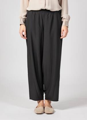 Pantalon drept țesătură poplin talie înaltă negru LUUKAA femeie