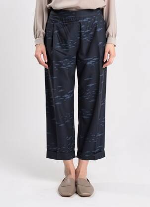 Pantalon 7/8 talie înaltă talie înaltă albastru GERSHON BRAM femeie