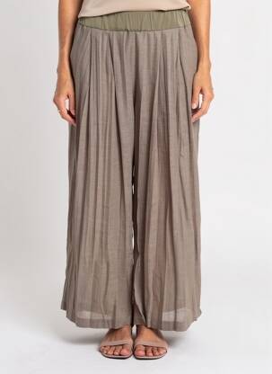 Pantalon larg croială fluidă mărime normală verde GERSHON BRAM femeie