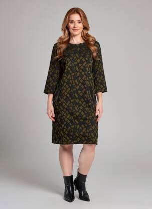 Rochie midi mâneci lungi mâneci lungi verde JOSEPH RIBKOFF femeie