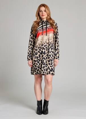 Rochie scurtă mâneci lungi mâneci lungi bej TUZZI femeie