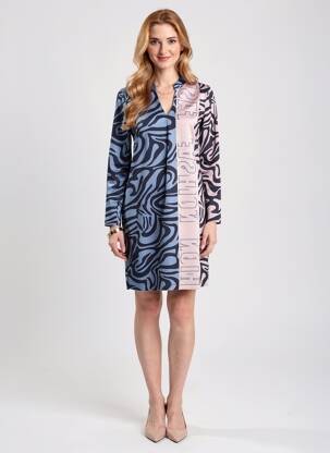Rochie scurtă mâneci lungi mâneci lungi albastru TUZZI femeie