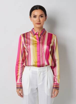 Cămașă croială fluidă mâneci lungi roz FUEGO WOMAN femeie