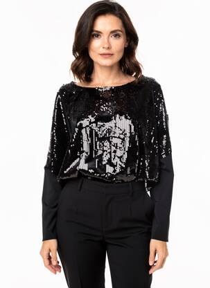 Top mâneci lungi mâneci lungi negru JOSEPH RIBKOFF femeie