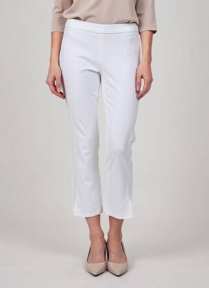 Pantalon 7/8 talie elastică mărime normală alb RAFFAELLO ROSSI femeie