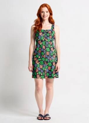 Rochie midi imprimeu floral bretele subțiri albastru WHO'S THAT GIRL femeie