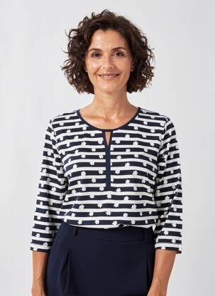 Top mâneci lungi mâneci lungi albastru RABE femeie